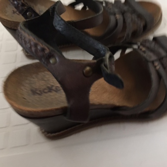 Gently used Kickers leather wedge heals size 6 - Picture 3 of 5